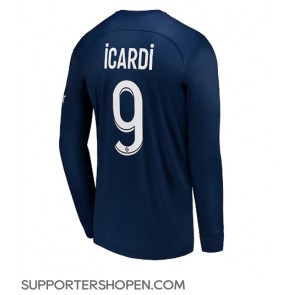 Paris Saint-Germain Mauro Icardi #9 Hemma Matchtröja 2022-23 Långärmad